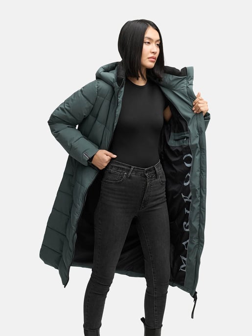 Abrigo acolchado de invierno Marikoo Lanitaa XVI para mujer con capucha desmontable - Image 5