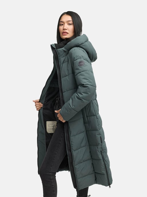 Abrigo acolchado de invierno Marikoo Lanitaa XVI para mujer con capucha desmontable - Image 6