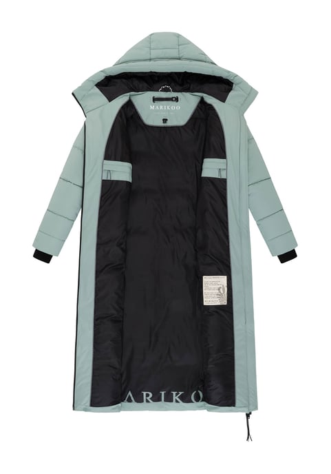 Abrigo acolchado de invierno Marikoo Firella para mujer con capucha y cremallera bidireccional - Image 4