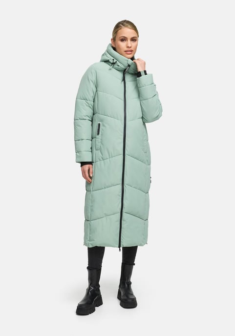 Abrigo acolchado de invierno Marikoo Firella para mujer con capucha y cremallera bidireccional - Image 5