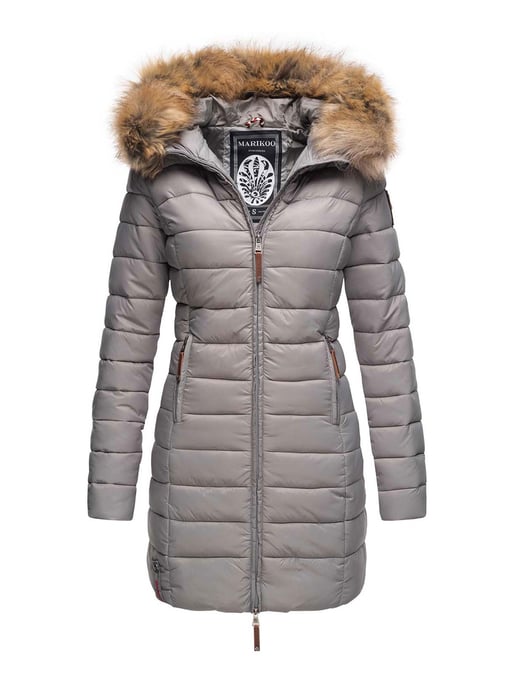 Chaqueta Marikoo Rose para mujer con diseño acolchado y cuello de pelo sintético desmontable - Image 1