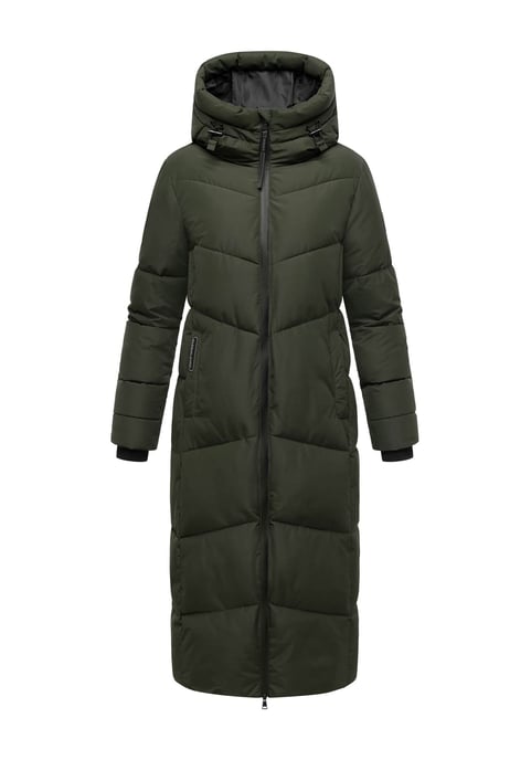 Abrigo acolchado de invierno Marikoo Firella para mujer con capucha y cremallera bidireccional - Image 1