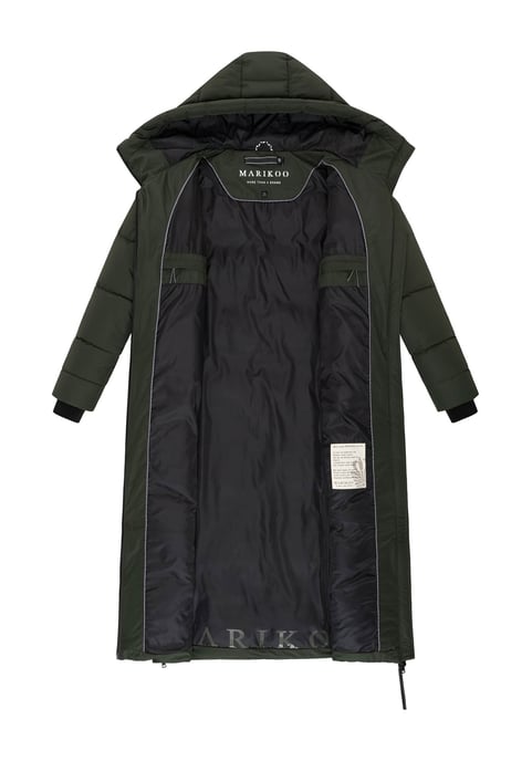 Abrigo acolchado de invierno Marikoo Firella para mujer con capucha y cremallera bidireccional - Image 4