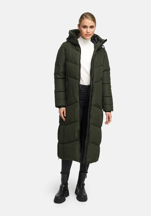 Abrigo acolchado de invierno Marikoo Firella para mujer con capucha y cremallera bidireccional - Image 5