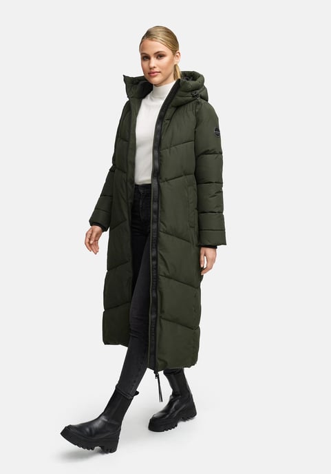 Abrigo acolchado de invierno Marikoo Firella para mujer con capucha y cremallera bidireccional - Image 6