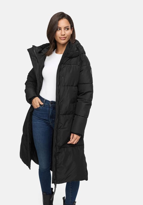 Abrigo acolchado de invierno Marikoo Michikoo para mujer con capucha y bolsillos magnéticos - Image 6