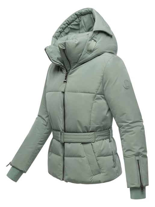 Chaqueta acolchada Marikoo Aleyna para mujer con cinturón y cierres magnéticos - Image 2