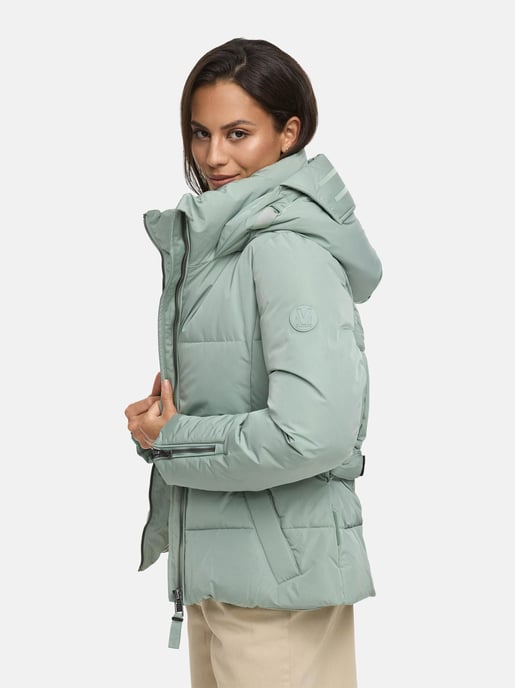 Chaqueta acolchada Marikoo Aleyna para mujer con cinturón y cierres magnéticos - Image 6