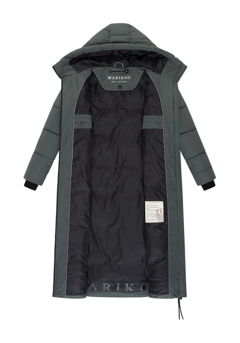 Abrigo acolchado de invierno Marikoo Firella para mujer con capucha y cremallera bidireccional - Image 4