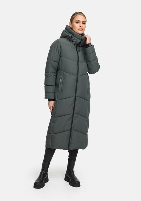 Abrigo acolchado de invierno Marikoo Firella para mujer con capucha y cremallera bidireccional - Image 5