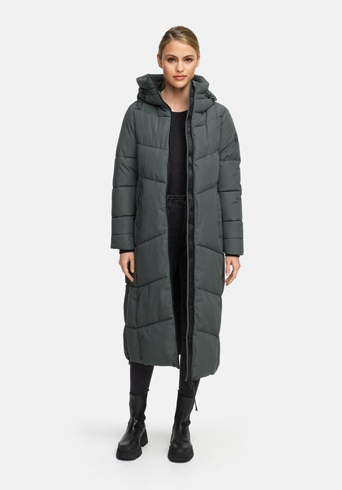 Abrigo acolchado de invierno Marikoo Firella para mujer con capucha y cremallera bidireccional - Image 6