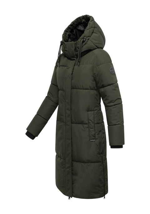 Abrigo acolchado de invierno Marikoo Michikoo para mujer con capucha y bolsillos magnéticos - Image 2