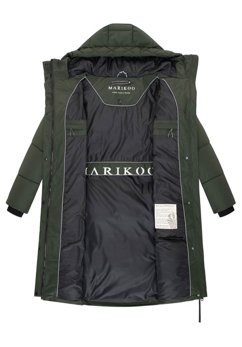 Abrigo acolchado de invierno Marikoo Michikoo para mujer con capucha y bolsillos magnéticos - Image 4