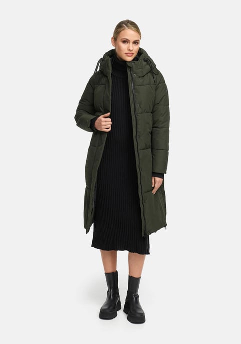 Abrigo acolchado de invierno Marikoo Michikoo para mujer con capucha y bolsillos magnéticos - Image 5