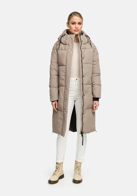 Abrigo acolchado de invierno Marikoo Michikoo para mujer con capucha y bolsillos magnéticos - Image 5