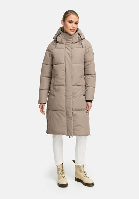 Abrigo acolchado de invierno Marikoo Michikoo para mujer con capucha y bolsillos magnéticos - Image 6