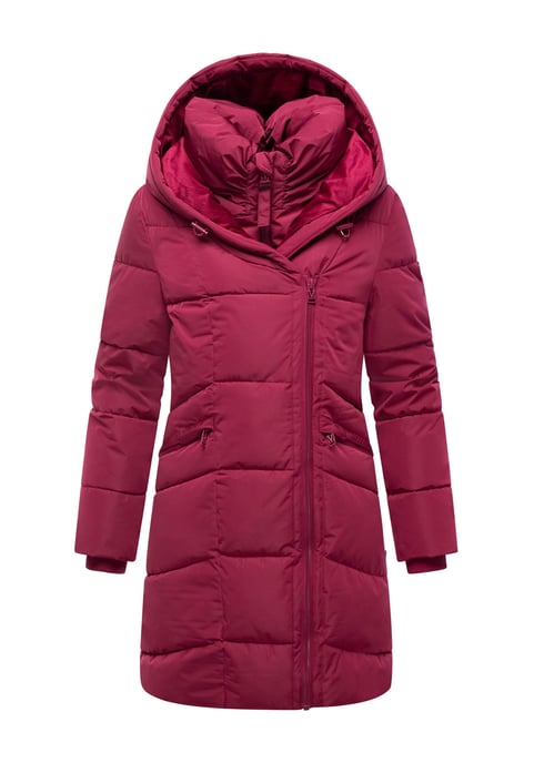 Abrigo acolchado de mujer Marikoo Virenaa con diseño de capas y forro polar - Image 2