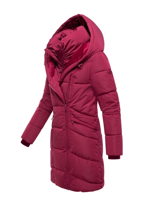 Abrigo acolchado de mujer Marikoo Virenaa con diseño de capas y forro polar - Image 3