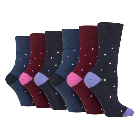 6 Pares de Medias de Algodón para Dama | Medias Suaves con Diseño y sin Compresión para el Uso Diario - Image 1