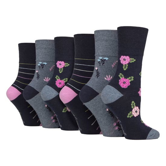 6 Pares de Calcetines de Algodón para Mujeres | Calcetines Suaves de Uso Diario con Diseño y sin Compresión - Image 1