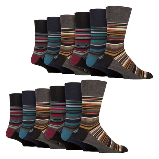 12 Pares de Calcetines de Algodón para Hombre | Calcetines Diarios Suaves y con Diseño sin Apretar - Image 1