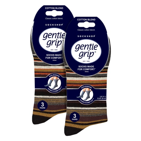 6 Pares de Calcetines de Algodón para Hombre | Calcetines Diarios Suaves y Sin Presión con Diseño - Image 2