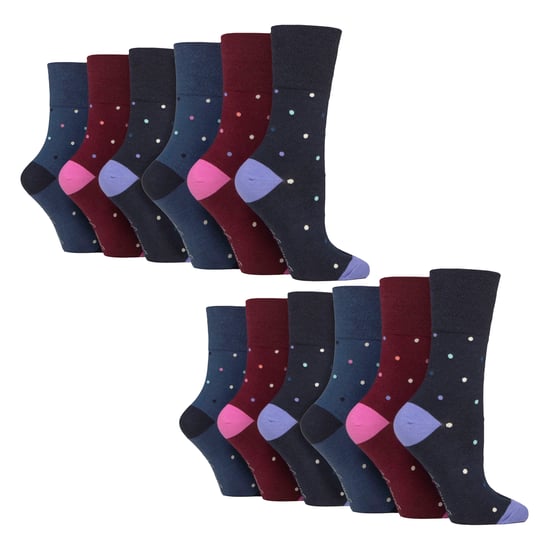 12 Pares de Calcetines de Algodón para Dama | Calcetines Suaves con Diseño No Apretados para el Día a Día - Image 1