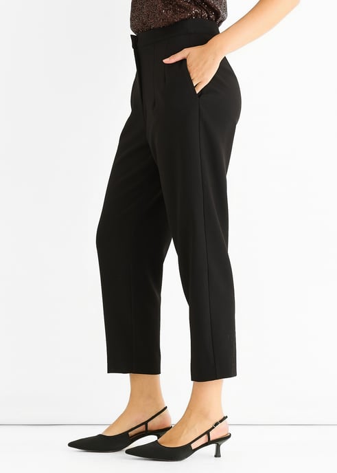 Pantalones entallados tipo cigarrillo Black Ankle Grazer - Image 3