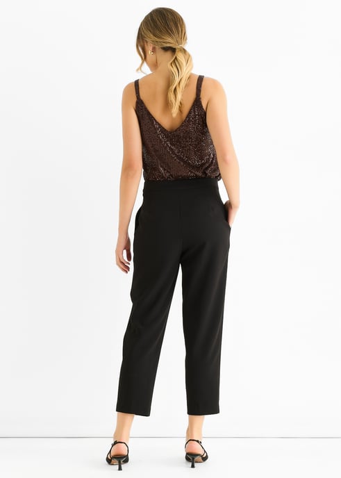 Pantalones entallados tipo cigarrillo Black Ankle Grazer - Image 4