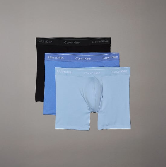 Calvin Klein Icon Algodón Stretch Paquete de 3 Bóxer Cortos para Hombre Negro/glaciar/azul - Image 1