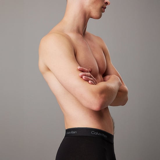 Calvin Klein Icon Algodón Stretch Paquete de 3 Bóxer Cortos para Hombre Negro/glaciar/azul - Image 3