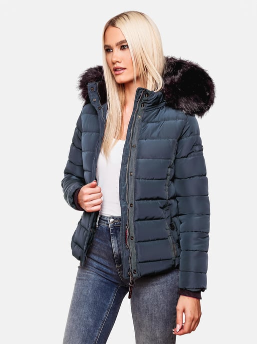 Navahoo Abrigo de Invierno Mujer Miamor – Forro de Borreguito, Capucha & Cuello de Pelo Desmontables - Image 4