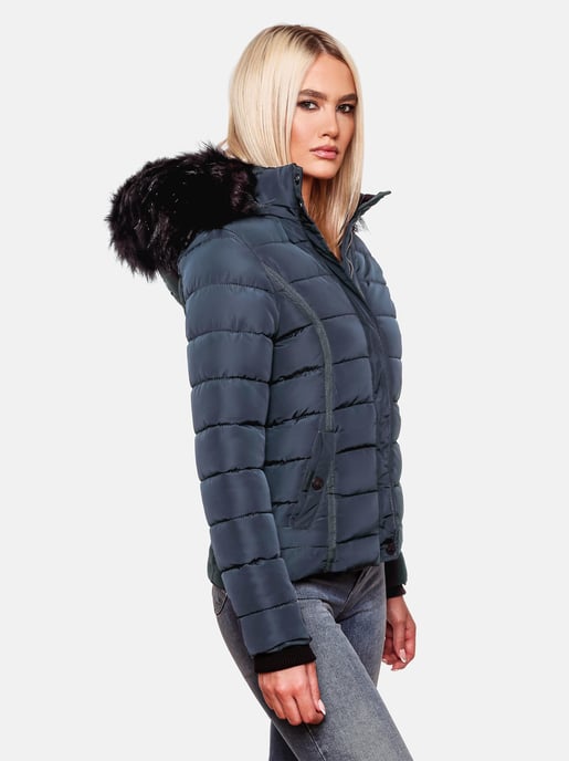 Navahoo Abrigo de Invierno Mujer Miamor – Forro de Borreguito, Capucha & Cuello de Pelo Desmontables - Image 5