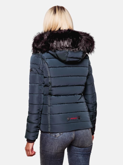 Navahoo Abrigo de Invierno Mujer Miamor – Forro de Borreguito, Capucha & Cuello de Pelo Desmontables - Image 6