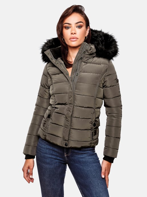 Navahoo Abrigo de Invierno Mujer Miamor – Forro de Borreguito, Capucha & Cuello de Pelo Desmontables - Image 6