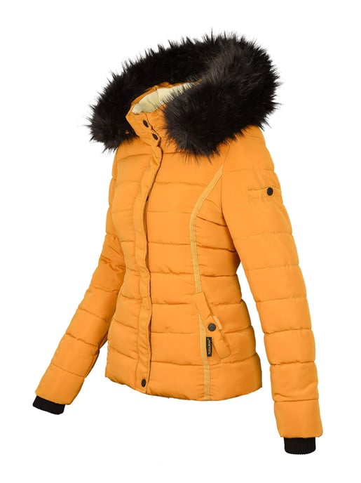 Navahoo Abrigo de Invierno Mujer Miamor – Forro de Borreguito, Capucha & Cuello de Pelo Desmontables - Image 2