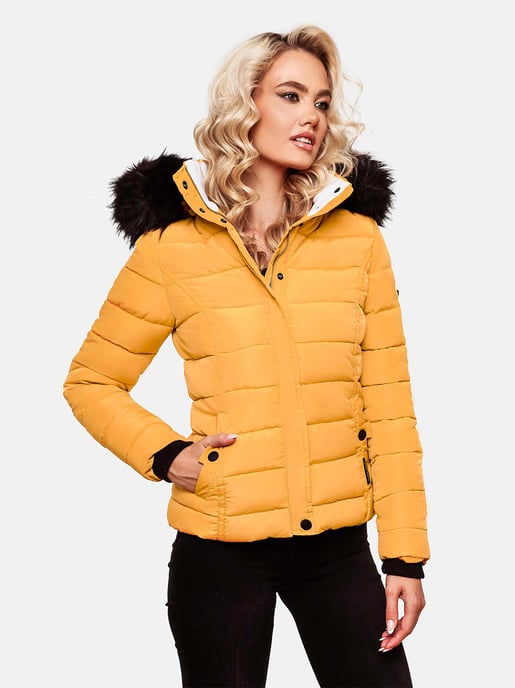 Navahoo Abrigo de Invierno Mujer Miamor – Forro de Borreguito, Capucha & Cuello de Pelo Desmontables - Image 3