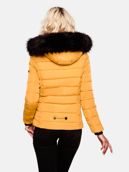 Navahoo Abrigo de Invierno Mujer Miamor – Forro de Borreguito, Capucha & Cuello de Pelo Desmontables - Image 6