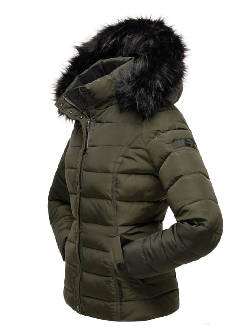 Navahoo Abrigo de Invierno Mujer Miamor – Forro de Borreguito, Capucha & Cuello de Pelo Desmontables - Image 4