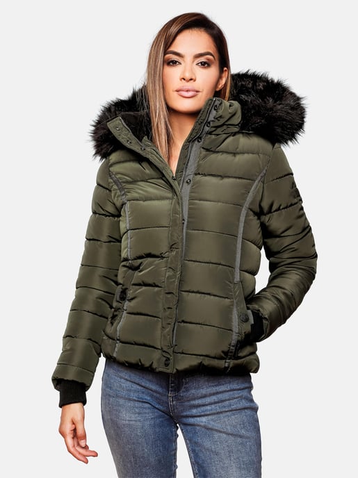 Navahoo Abrigo de Invierno Mujer Miamor – Forro de Borreguito, Capucha & Cuello de Pelo Desmontables - Image 6