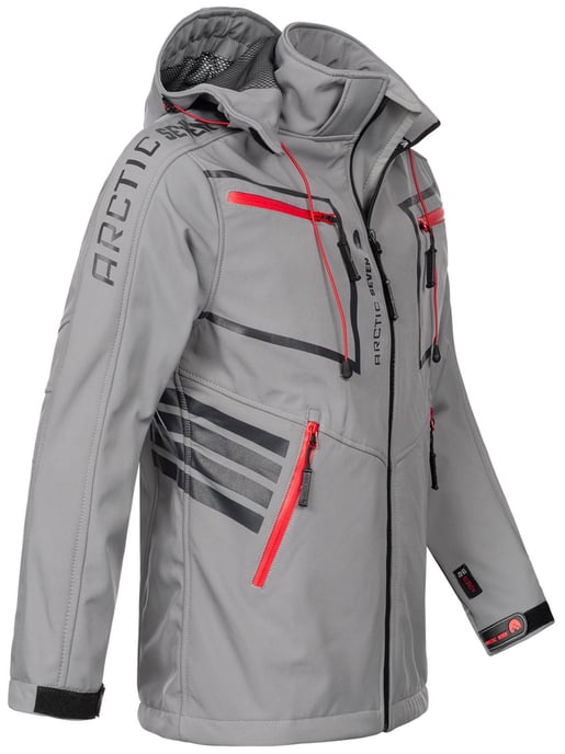 Chaqueta Softshell para Hombre Arctic Seven Gris Claro - Image 3