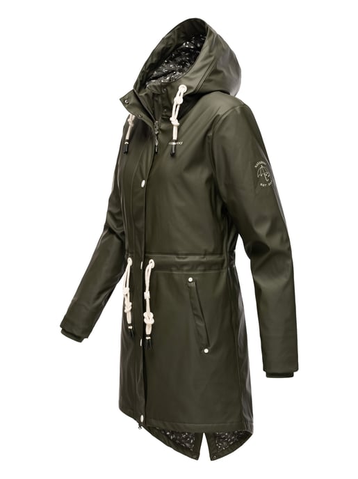 Navahoo abrigo impermeable para mujer Flower of Ocean – Elegante & Funcional - Image 3