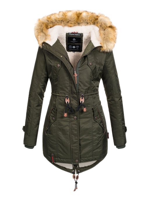 Navahoo Abrigo de Invierno Mujer B399 – Cálido, Repelente al Agua & Con Cuello de Pelo Desmontable - Image 1