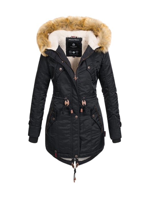 Navahoo Abrigo de Invierno Mujer B399 – Cálido, Repelente al Agua & Con Cuello de Pelo Desmontable - Image 1