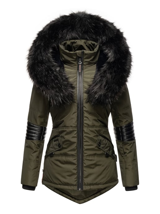 Navahoo Abrigo de Invierno Mujer Nirvana – Cálido, Con Cuello de Pelo Voluminoso & Forro de Borreguito - Image 2