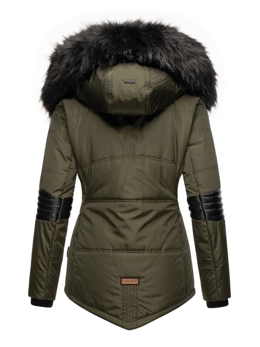 Navahoo Abrigo de Invierno Mujer Nirvana – Cálido, Con Cuello de Pelo Voluminoso & Forro de Borreguito - Image 5