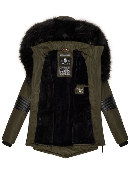 Navahoo Abrigo de Invierno Mujer Nirvana – Cálido, Con Cuello de Pelo Voluminoso & Forro de Borreguito - Image 6