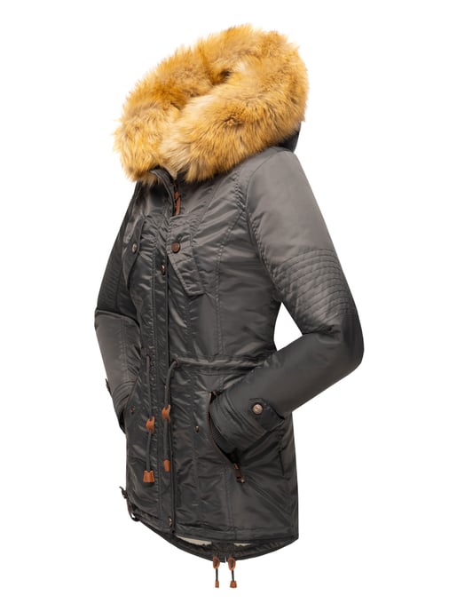 Navahoo Abrigo de Invierno Mujer B399 – Cálido, Repelente al Agua & Con Cuello de Pelo Desmontable - Image 5