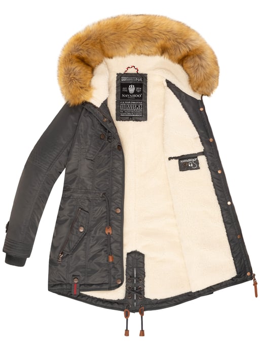 Navahoo Abrigo de Invierno Mujer B399 – Cálido, Repelente al Agua & Con Cuello de Pelo Desmontable - Image 6