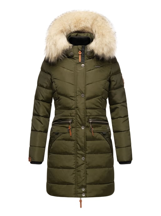 Navahoo Abrigo de Invierno Mujer Paula – Muy Cálido, Repelente al Agua & Con Cuello de Pelo Desmontable - Image 2